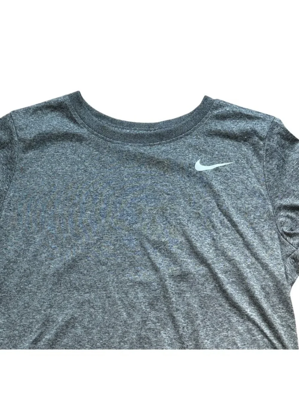 Nike Dri-Fit Womens 'The Nike Tee' Short Sleeve T-Shrit-Heathered Gray-Small-GUC